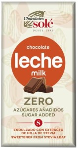Czekolada mleczna bez dodatku cukru ze stewią 100 g SOLE