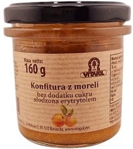 Konfitura z moreli słodzona erytrytolem B/C 160g VITAPOL