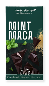 CZEKOLADA GORZKA MACA - MIĘTA BG BIO 60 g - BENJAMISSIMO