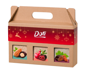 ZESTAW ŚWIĄTECZNY - BAKALIE W CZEKOLADZIE BG BIO 3 RODZAJE 150 g - DOTI