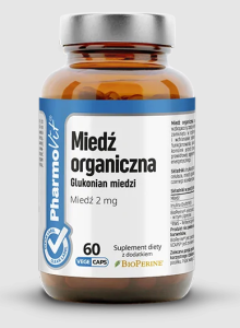 MIEDŹ ORGANICZNA (2 mg) BG 60 KAPSUŁEK - PHARMOVIT (CLEAN LABEL)
