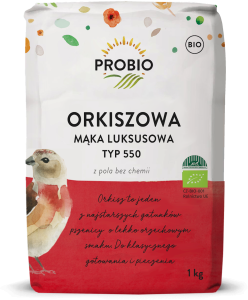 Mąka orkiszowa drobna (biała 550)  1000g BIO BIOHARMONIE