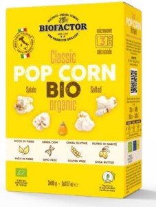Popcorn z solą do mikrofalówki BEZGL. BIO 3 x 90 g BIOFACTOR