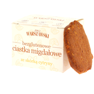 Ciastka migdałowe ze skórką cytryny bezglutenowe 150 g - Łakoć Warszawski - Baton Warszawski