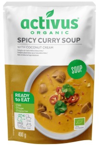 Zupa pikantne curry z kremem kokosowym i grzybami shitake BIO 400 g