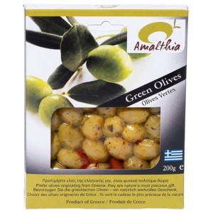 Oliwki zielone Extra Jumbo całe AMALTHIA vacuum 200g