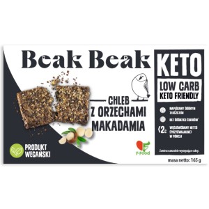 Chleb KETO z orzechami makadamia Beak Beak 165g