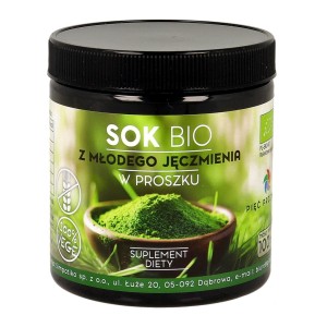 Sok z młodego jęczmienia w proszku BIO 100 g - Pięć Przemian