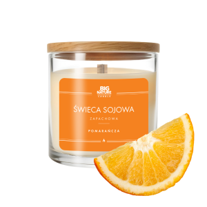 Świeca sojowa o zapachu POMARAŃCZA 215g