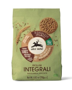 CIASTKA PEŁNOZIARNISTE Z OLIWĄ Z OLIWEK EXTRA VIRGIN (6,7 %) BIO 250 g - ALCE NERO