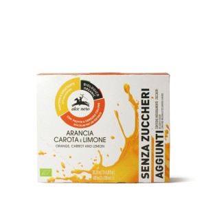 NAPÓJ JABŁKO - POMARAŃCZA - MARCHEW - CYTRYNA BEZ DODATKU CUKRÓW BIO 200 ml - ALCE NERO