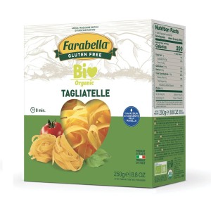 MAKARON (KUKURYDZIANO - RYŻOWY) TAGLIATELLE BEZGLUTENOWY BIO 250 g - FARABELLA