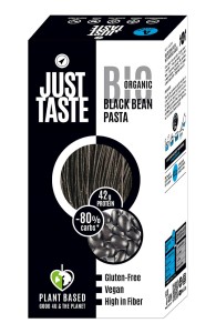 MAKARON PROTEINOWY (Z FASOLI CZARNEJ I SOI ZIELONEJ) SPAGHETTI BEZGLUTENOWY BIO 250 g - JUST TASTE