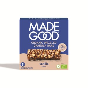 BATONIKI GRANOLA CRUNCHY SMAK WANILIA BEZGLUTENOWE BIO (5 x 24 g) 120 g - MADEGOOD