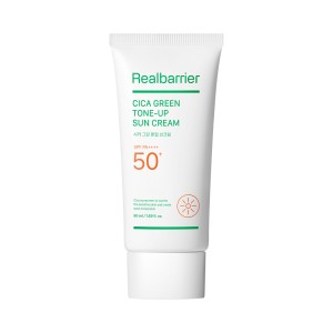 KREM PRZECIWSŁONECZNY KOREAŃSKI TONIZUJĄCY DO TWARZY CICA GREEN TONE-UP SPF 50 50 ml - REAL BARRIER