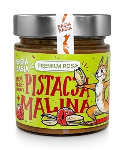 Krem orzechowy z pistacji i malin Basia Basia 195 g - Alpi