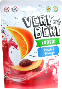 Bezglutenowe żelki Brzoskwinia i Pomarańcza VERI BERI 50g