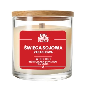 Świeca sojowa zapach WILD FIRE (insp. Red Diesel) 155g