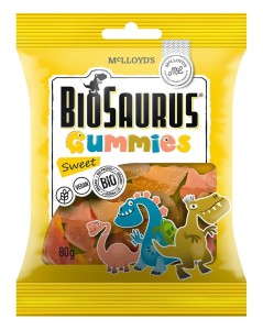 Żelki słodkie BEZGL. BIO 80 g BioSaurus BIOSAURUS
