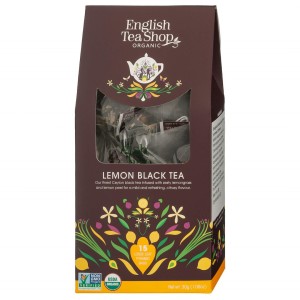 Herbata czarna z trawą cytrynową i cytrynami 15 piramidek 30 g BIO ENGLISH TEA SHOP