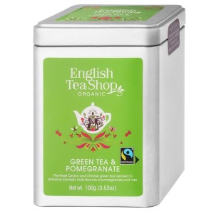 Herbata Zielona Green Tea Pomegranate sypana w puszce 100g BIO ENGLISH TEA SHOP