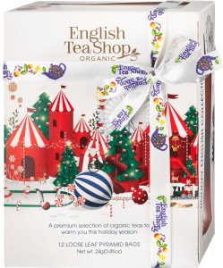 Zestaw herbat świątecznych piramidki Holiday WHITE  (12x2) BIO 24g BN ENGLISH TEA SHOP