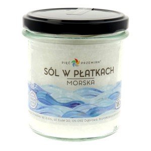 Sól morska w płatkach 180 g - Pięć Przemian