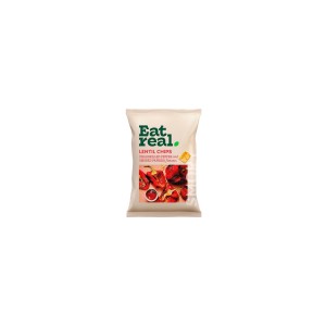 Chipsy z soczewicy o smaku GRECKIEGO SERA, POMIDORA I ZIÓŁ bezglutenowe 95g EAT REAL