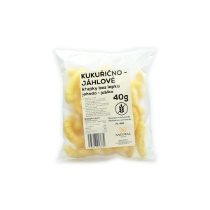 Chrupki kukurydziano-jaglane z TRUSKAWKĄ i JABŁKIEM bezglutenowe 40g NATURAL