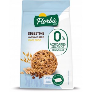 Ciastka DIGESTIVE z kawałkami czekolady bez dodatku cukru 245g FLORBU