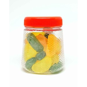 Landrynki OWOCOWE CYTRUSKI ze stewią bez cukru 160g (słoik) AKA