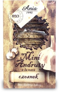 Mini Andruty a''la maca CZOSNEK BIO 180g ANIA
