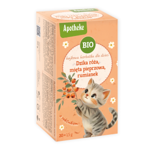 HERBATKA BAJKOWA DLA DZIECI - DZIKA RÓŻA, MIĘTA PIEPRZOWA, RUMIANEK I ROKITNIK BIO (20 x 1,5 g) 30 g - APOTHEKE