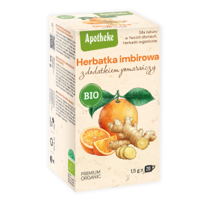 HERBATKA IMBIROWA Z DODATKIEM POMARAŃCZY BIO (20 x 1,5 g) 30 g - APOTHEKE