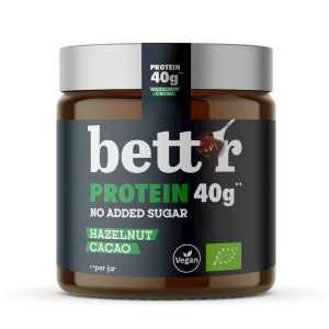 'KREM Z ORZECHÓW LASKOWYCH Z KAKAO BEZ DODATKU CUKRÓW BIO 250 g - BETT''R'