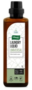 Płyn do prania z wodą miętową universal , rabarbar-jabłko, wegański, certyfikowany ecolabel 1 l MAYERI