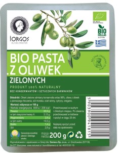 Pasta z oliwek zielonych BIO 200g IORGOS