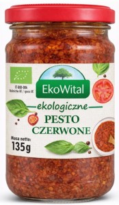 Pesto czerwone z suszonych pomidorów BIO 135 g EKOWITAL