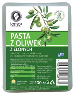 Pasta z oliwek zielonych 200g IORGOS