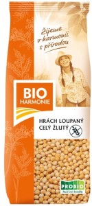 Groch łuskany żółty cały BIO 500g BG BIOHARMONIE