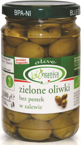 OLIWKI ZIELONE BEZ PESTEK W ZALEWIE SŁOIK BIO 280 g - BIO ORGANICA ITALIA (BIORGANICA NUOVA)