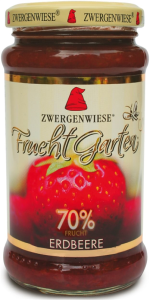 MUS TRUSKAWKOWY (70% OWOCÓW) BEZGLUTENOWY BIO 225 g - ZWERGENWIESE