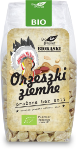 ORZESZKI ZIEMNE PRAŻONE BEZ SOLI BIO 150 g - BIO PLANET