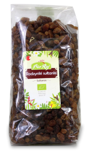 RODZYNKI SUŁTANKI BEZGLUTENOWE BIO 1 kg - BIO RAJ