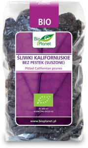 ŚLIWKI KALIFORNIJSKIE BEZ PESTEK BEZGLUTENOWE BIO 400 g - BIO PLANET