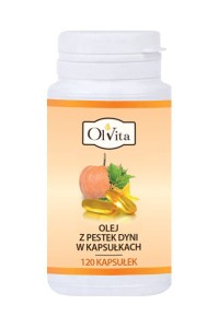Olej z pestek dyni w kapsułkach, 120 kapsułek OL'VITA