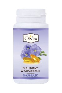 Olej lniany w kapsułkach, 60 kaspułek OL'VITA