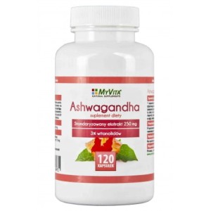 Ashwagandha standaryz. 3% 250mg 120kaps MYVITA