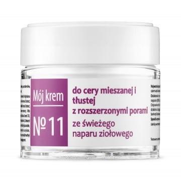 krem do cery mieszanej i tłustej z rozszerzonymi porami ze świeżego naparu ziołowego