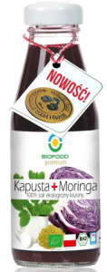 SOK Z CZERWONEJ KAPUSTY KISZONEJ Z MORINGĄ BIO 200 ml - BIO FOOD